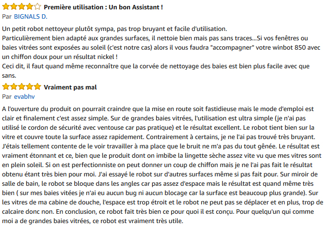 avis Ecovacs Winbot 850